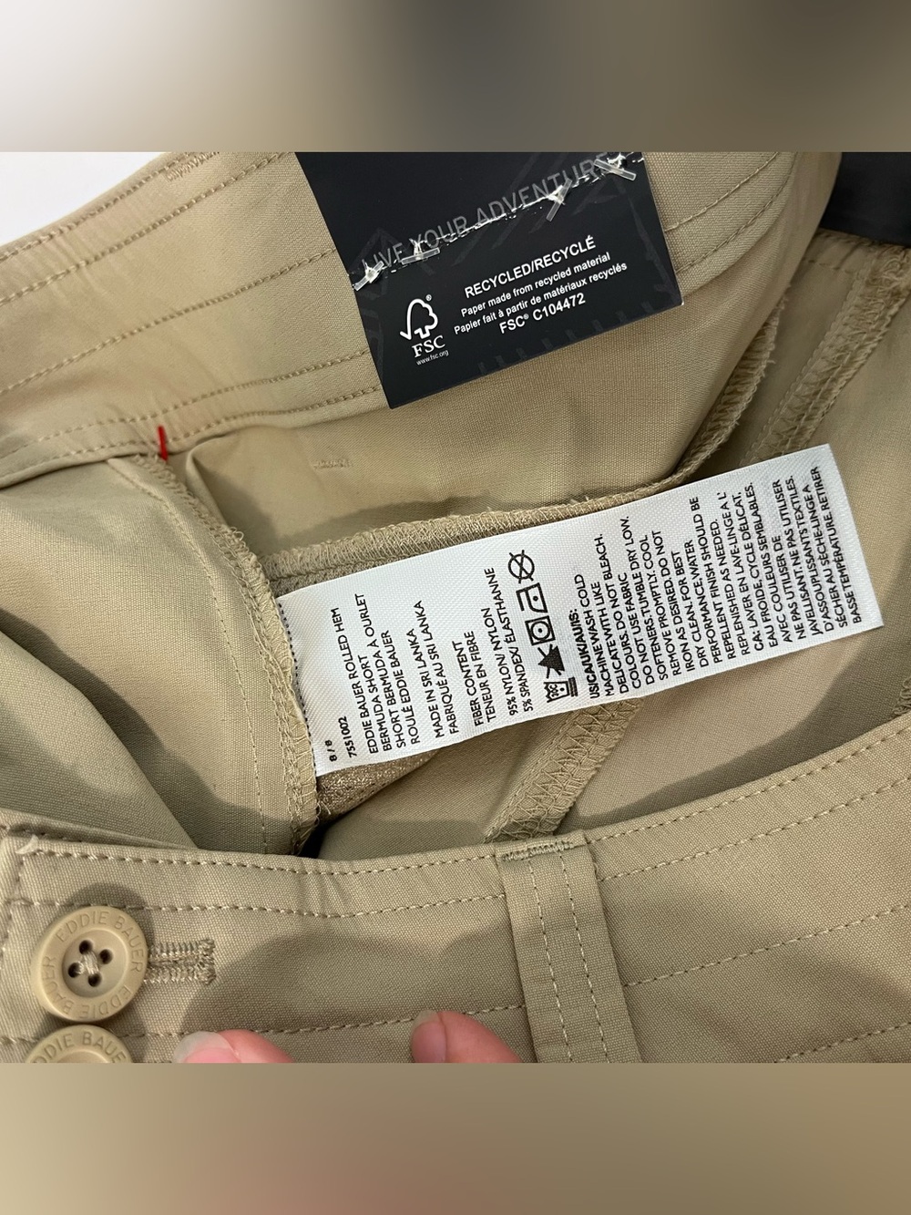 Eddie Bauer Women's Stretch UPF 50 Rolled Hem Adjustable Length Bermuda Short 8 - Picture 9 of 12